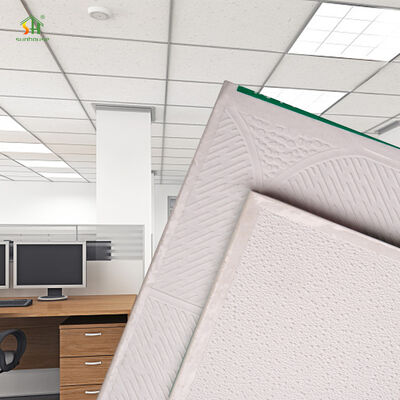 Хорошая цена Современная панель для подвесного потолка из ПВХ 8,5 мм 595X595 мм, гипсокартон из ПВХ для внутренней декоративной отделки потолка онлайн